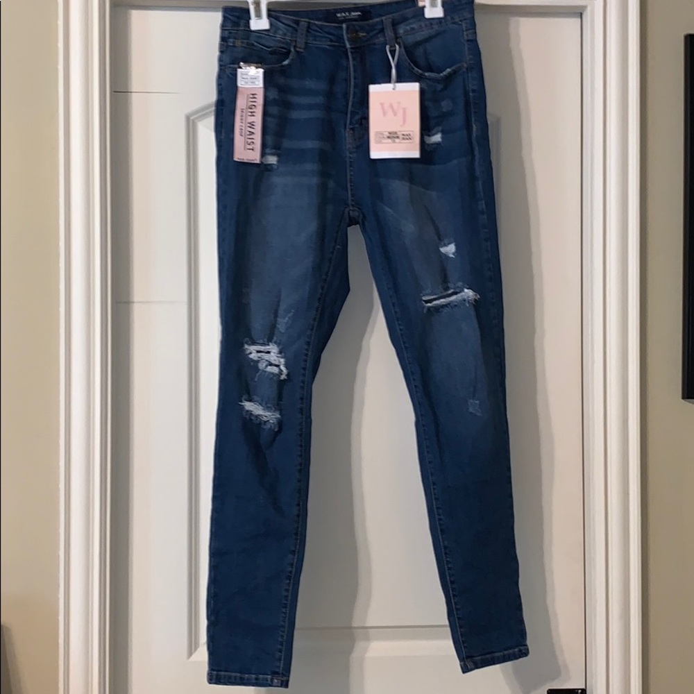 Wax Jean Ripped Skinny Jeans